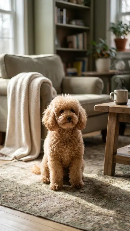 Cozy Indoor Dog Portrait