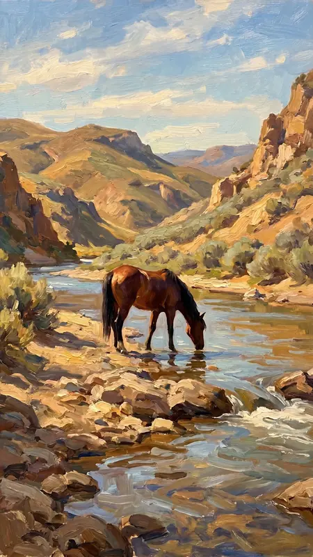Painterly Animal Landscape