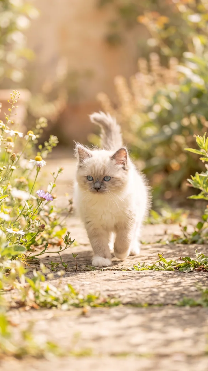 Sunlit Garden Kitten